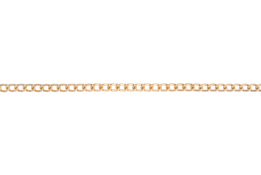 Trim: Chain: Aluminium Faceted: 4 Links per Inch: 6mm: Gold: 1 Metre