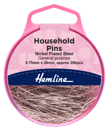 Pins: Household: Steel: 26mm: Nickel: 260 Pieces