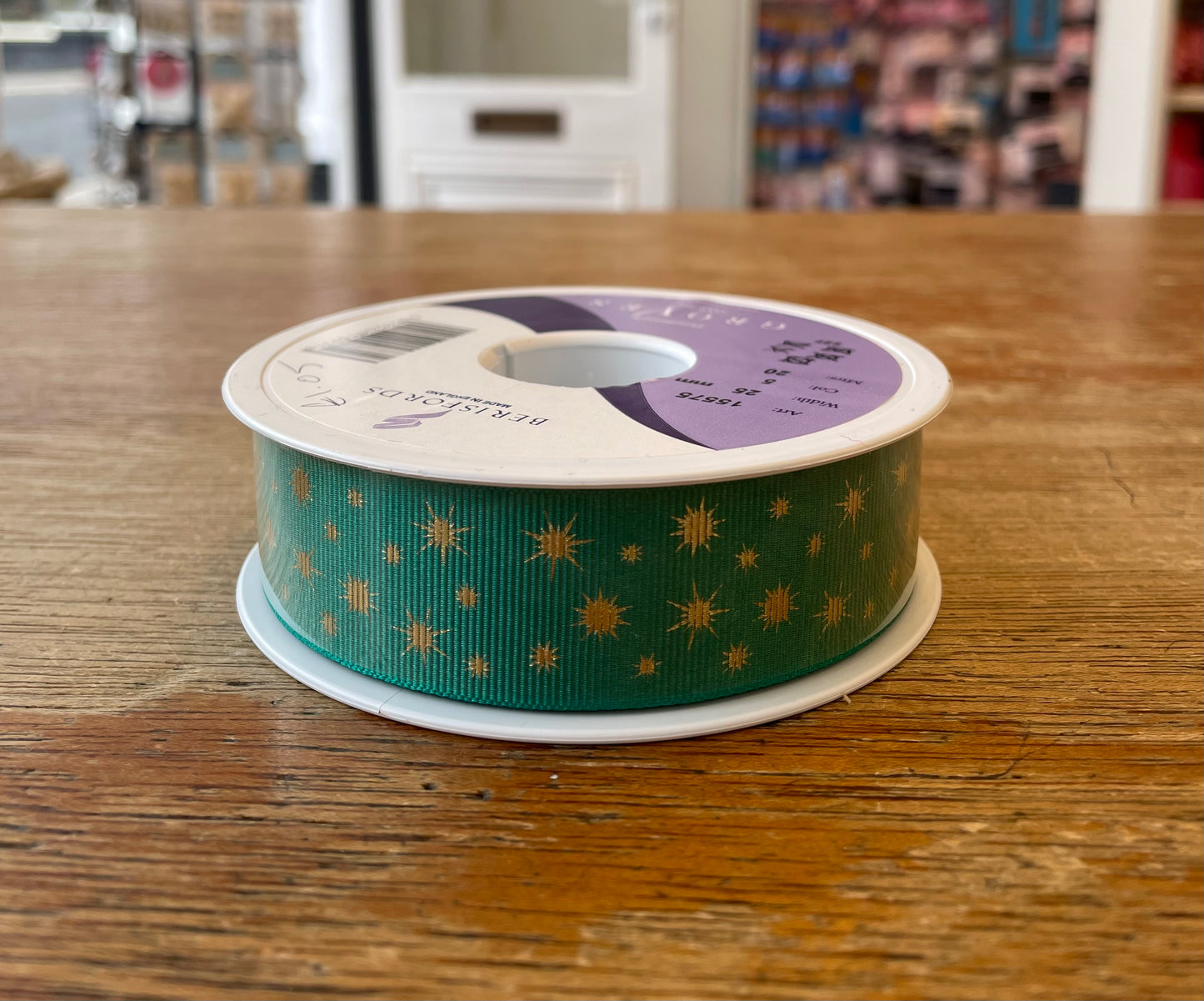 Christmas Ribbon: Glisten: 1 Metre