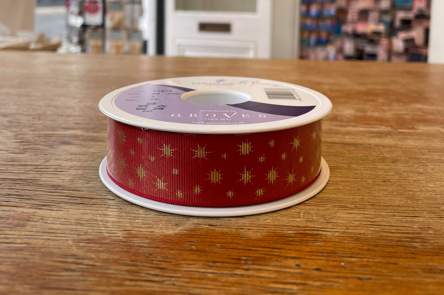 Christmas Ribbon: Glisten: 1 Metre