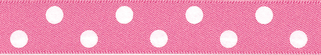 Ribbon: Polka Dot: Hot Pink: 1 Metre