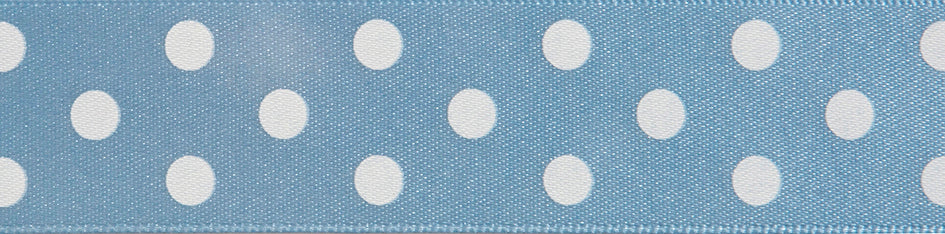 Ribbon: Polka Dot: Cornflower: 1 Metre