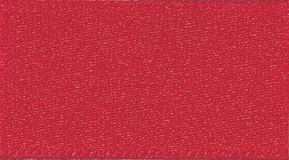 Ribbon: Double Faced Satin: Red: 1 Metre