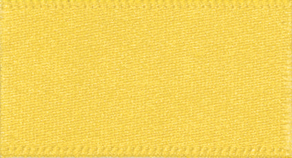 Ribbon: Double Faced Satin: Yellow: 1 Metre