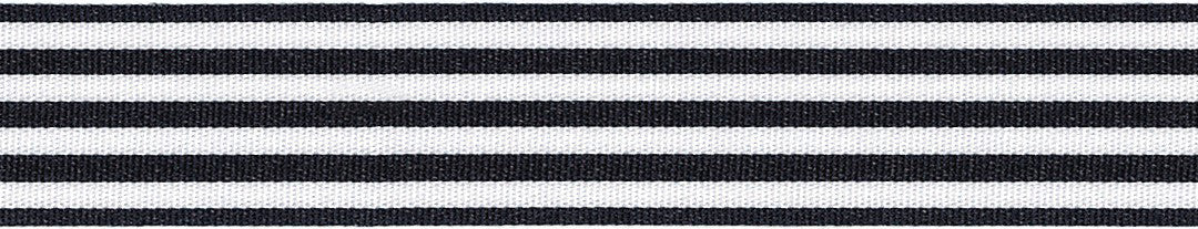 Ribbon: Stripes: Black: 1 Metre