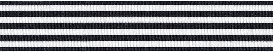 Ribbon: Stripes: Black: 1 Metre