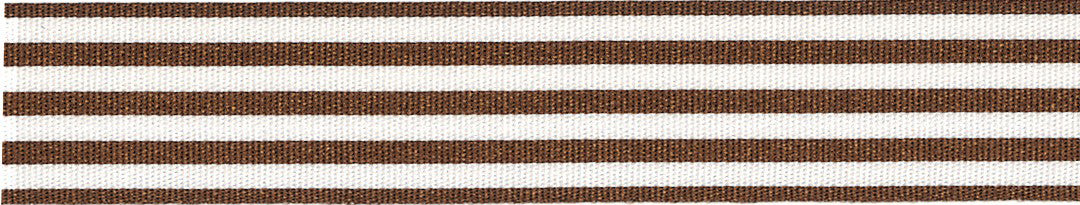 Ribbon: Stripes: Brown: 1 Metre