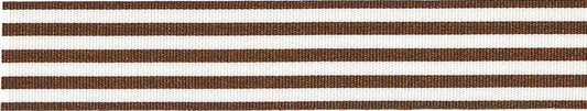 Ribbon: Stripes: Brown: 1 Metre