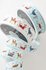 Christmas Ribbon: Jolly Dogs: White and Multi: 1 Metre