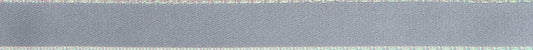 Ribbon: Iridescent Edge Satin: Silver Grey: 1 Metre