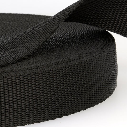 Trim: Webbing: Polypropylene: Black: 1 Metre