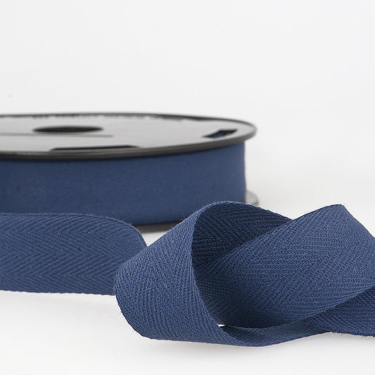 Trim: Twill Tape: Cotton: Navy blue: 1 Metre