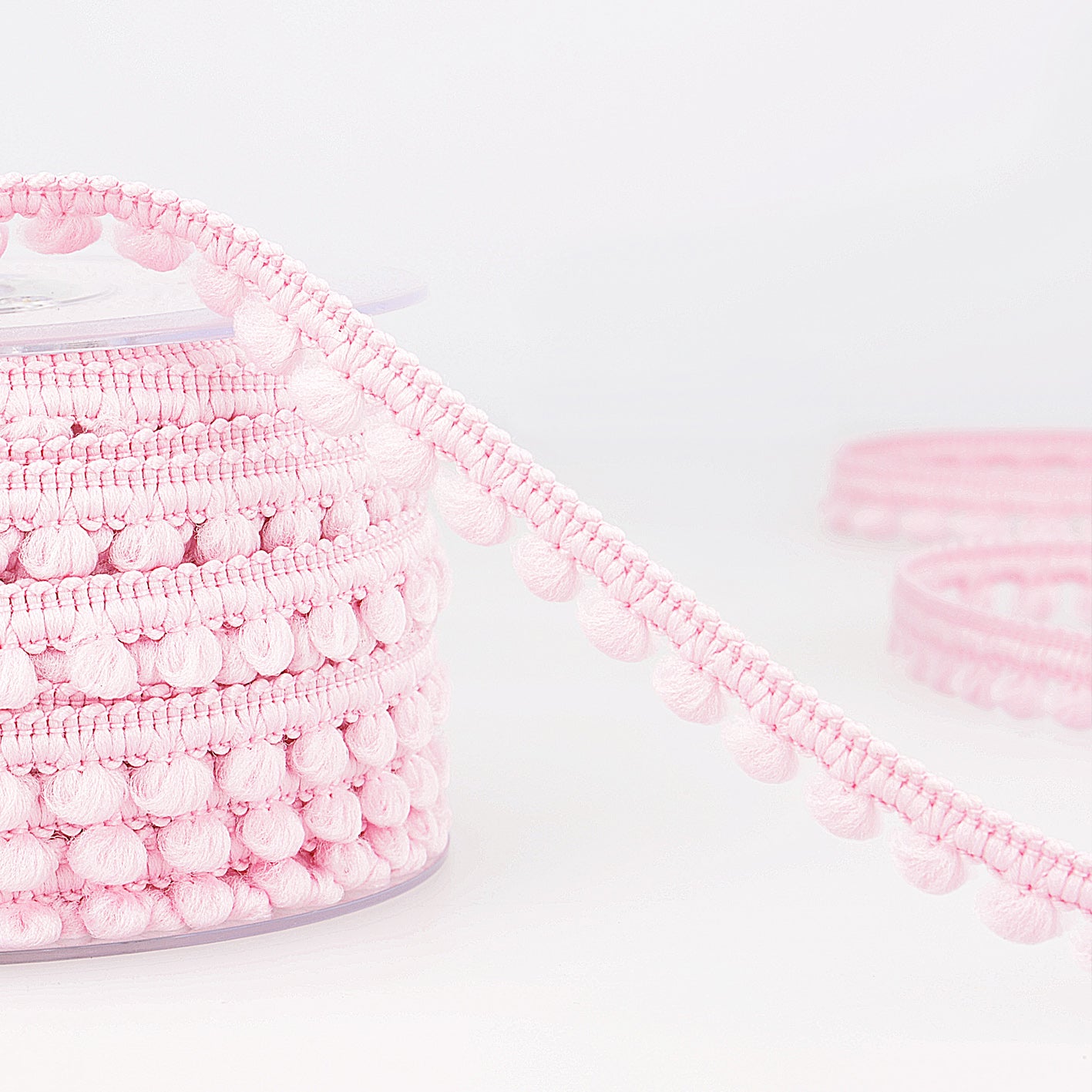 Trim: Pom Pom: Light Pink: 1 Metre