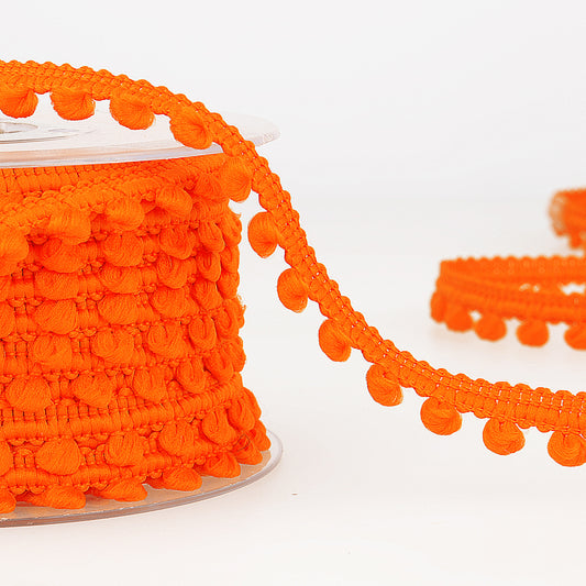 Trim: Pom Pom: Orange: 1 Metre