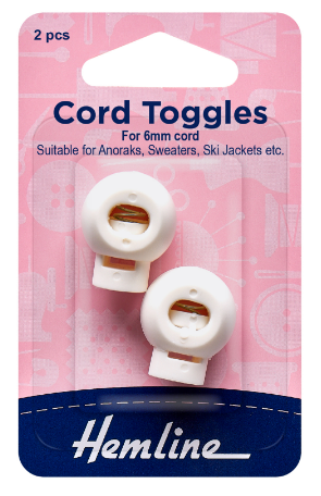 Cord Toggles: 6mm: 2 Pieces